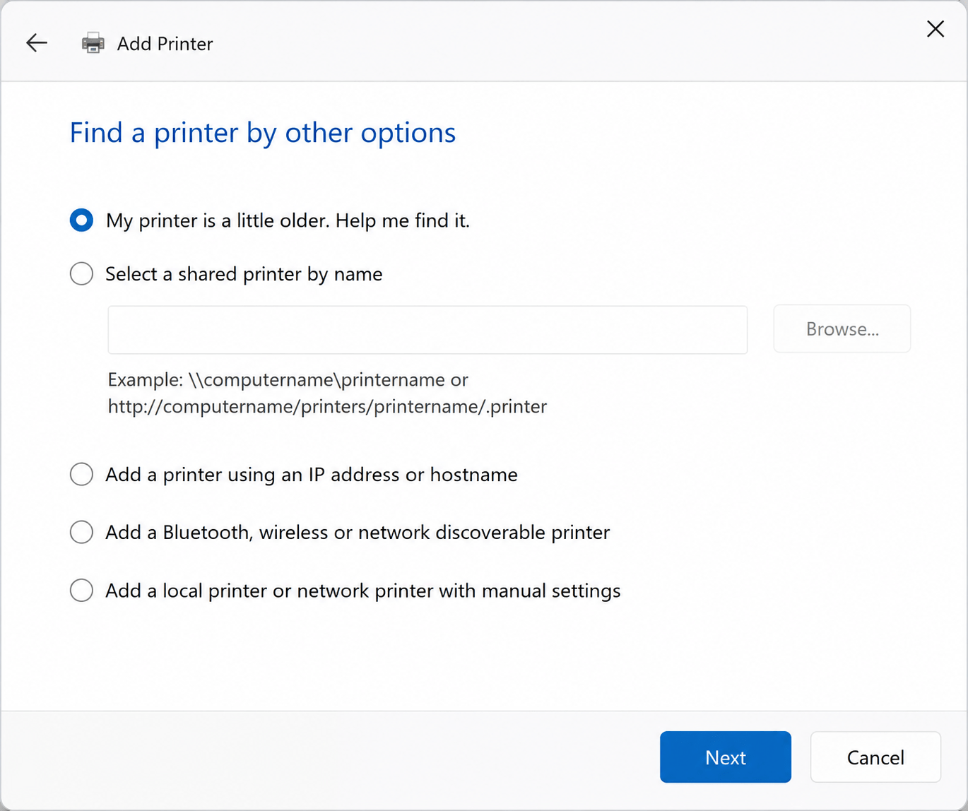 Printer Setup